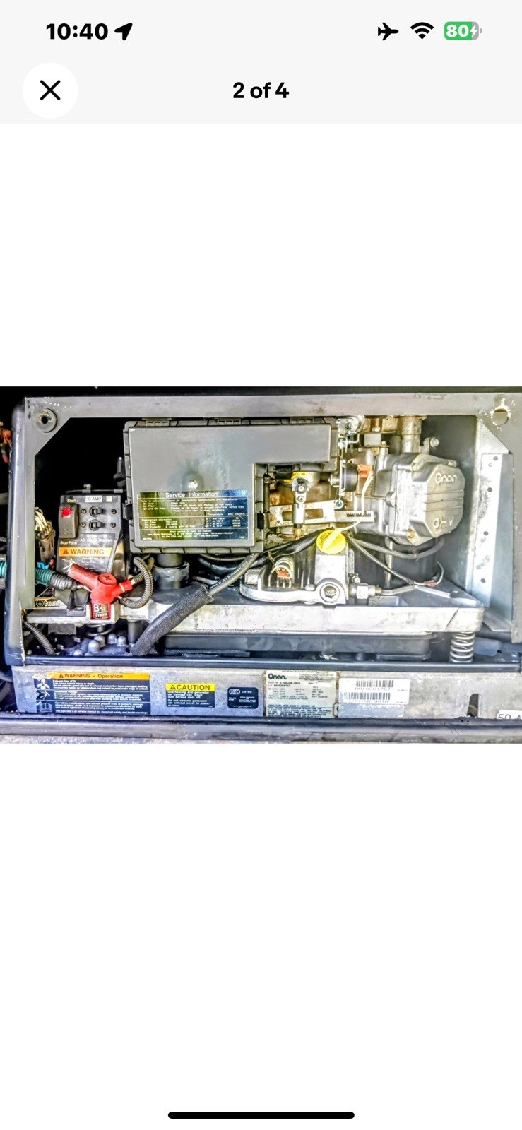 Cummins Onan 4.0KYFA-6747 – 4kW Gasoline Electric Start MicroQuite Generator