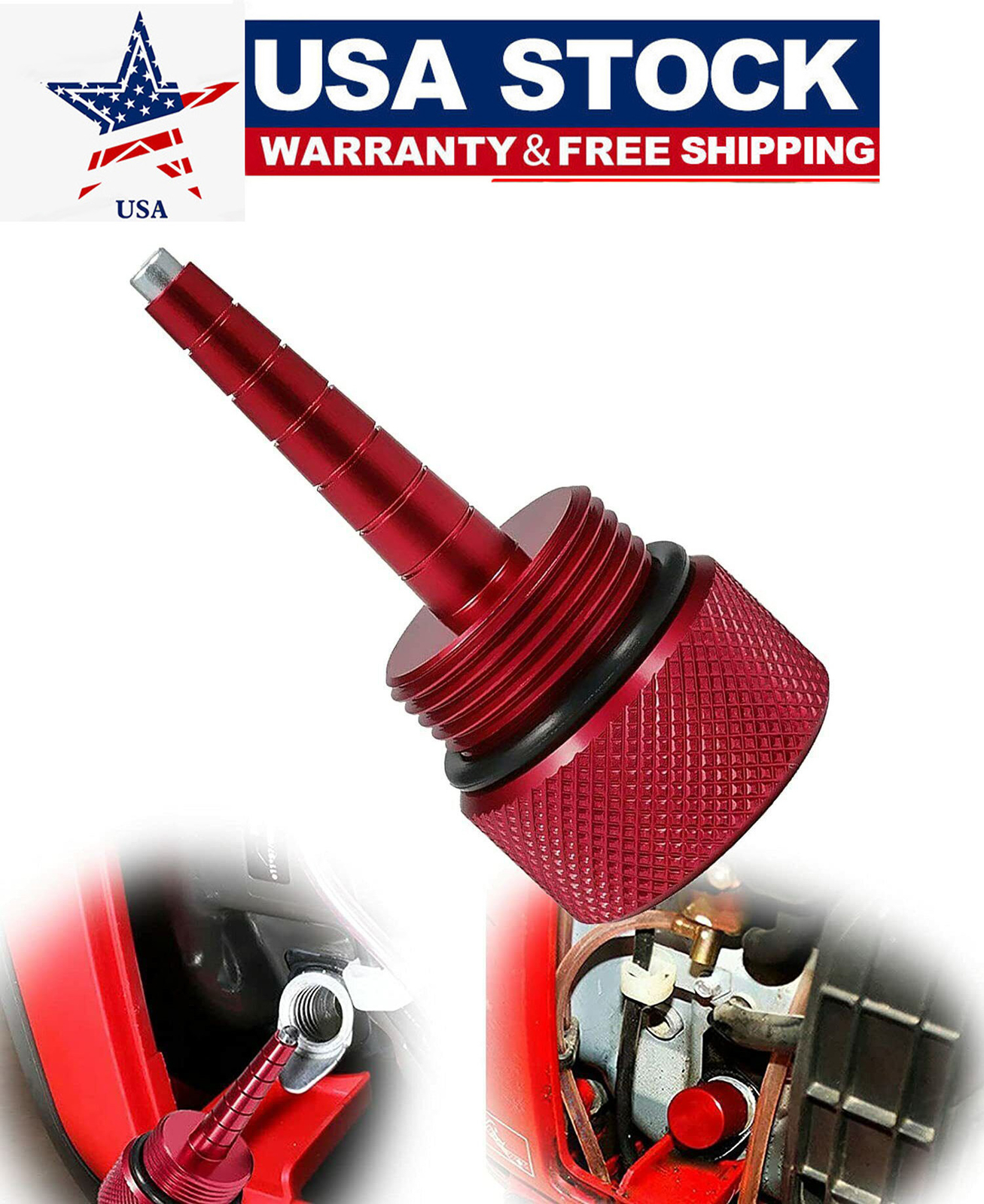 Magnetic Oil Dipstick For New Honda Generator EU2200i Aluminum Red