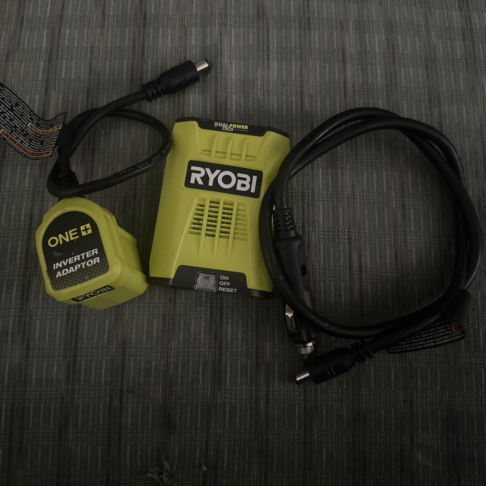 NEW RYOBI 18V 120-Watt 12V Automotive Power Inverter with Dual USB Ports RYi120A