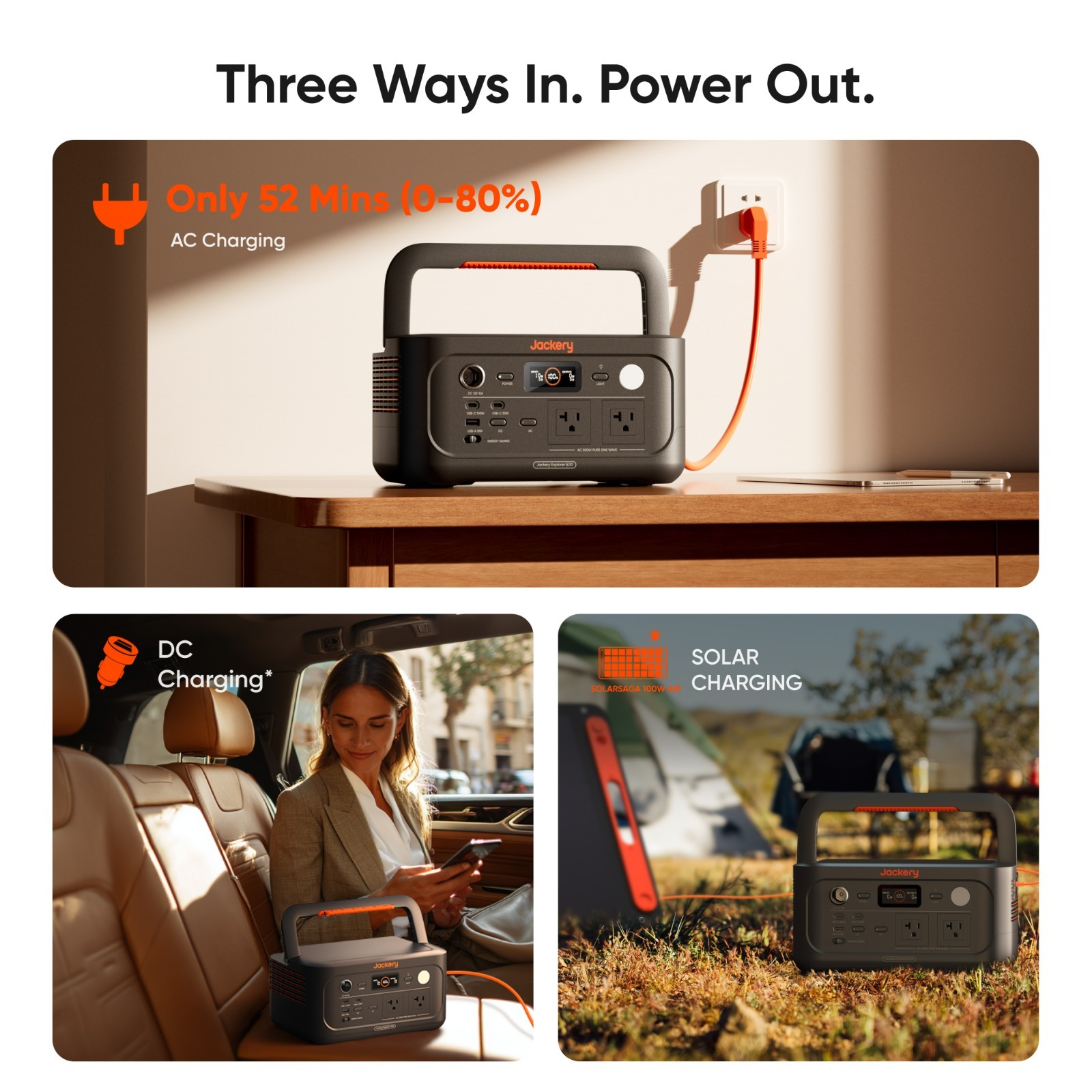 Jackery Portable Power Station Explorer 500 V2, 510Wh