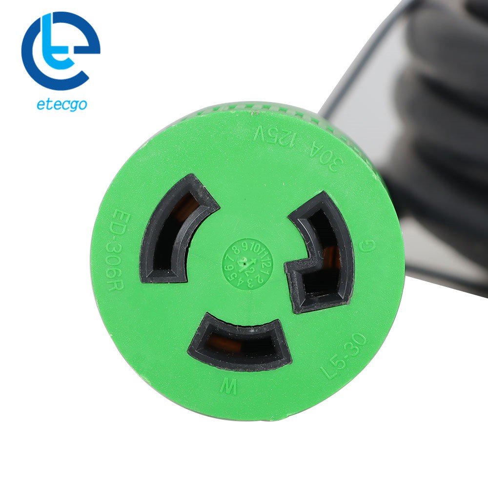 3 Prong 30 Amp Generator Extension Cord 10Feet, NEMA L5-30P/L5-30R 125V