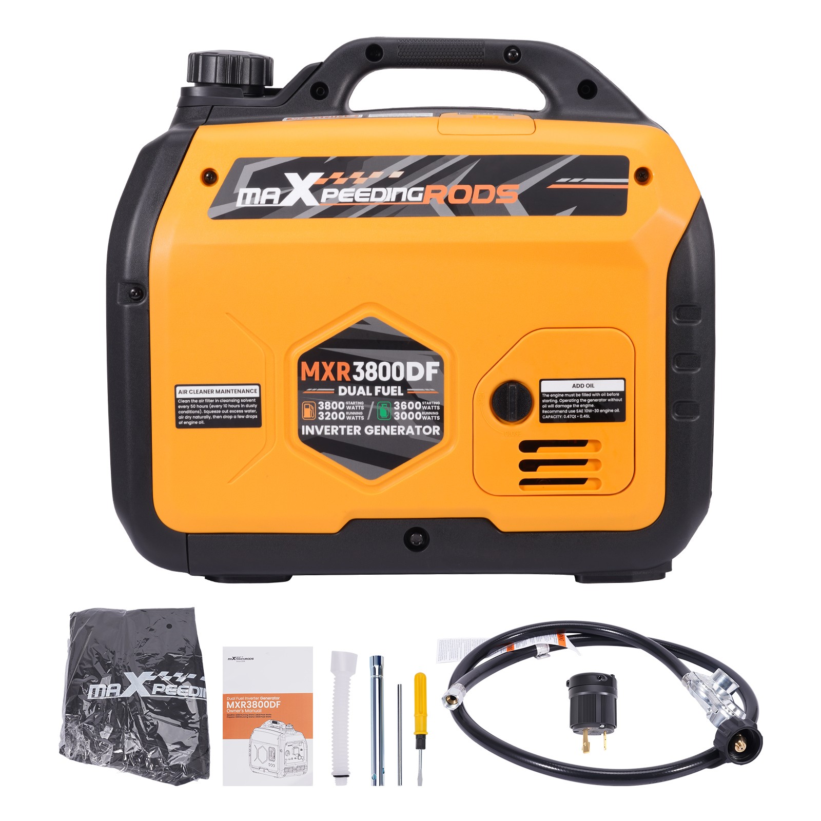 3800W Dual Fuel Inverter Generator Pure Sine Wave Safe for Laptops and Phones