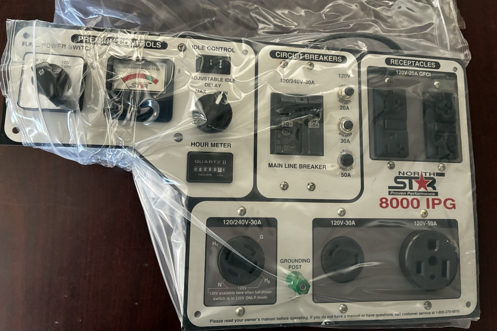 North Star 8000 IPG Generator Replacement Panel & Honda Engine All NOS Parts