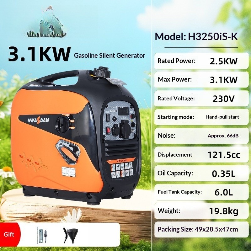 Portable Inverter Generator – Silent Gas Generator for Camping & Outdoor