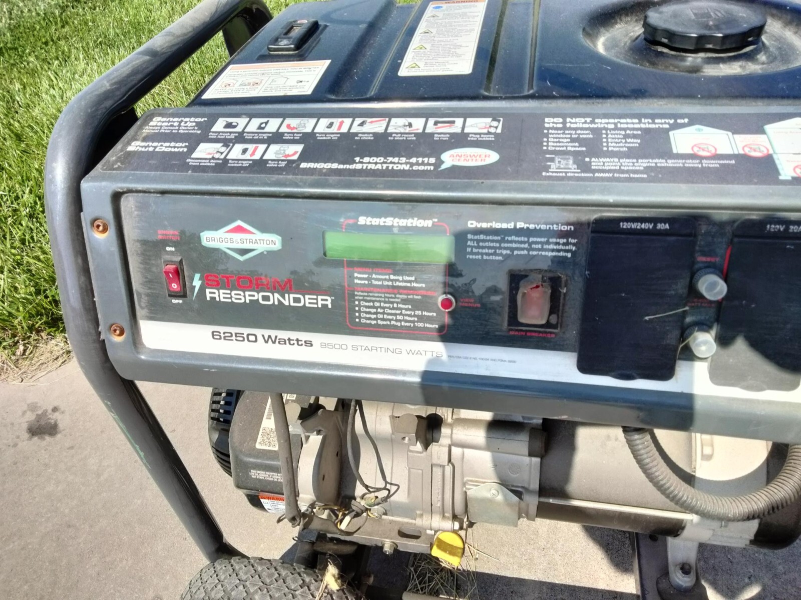 6250 watt Briggs and Stratton generator