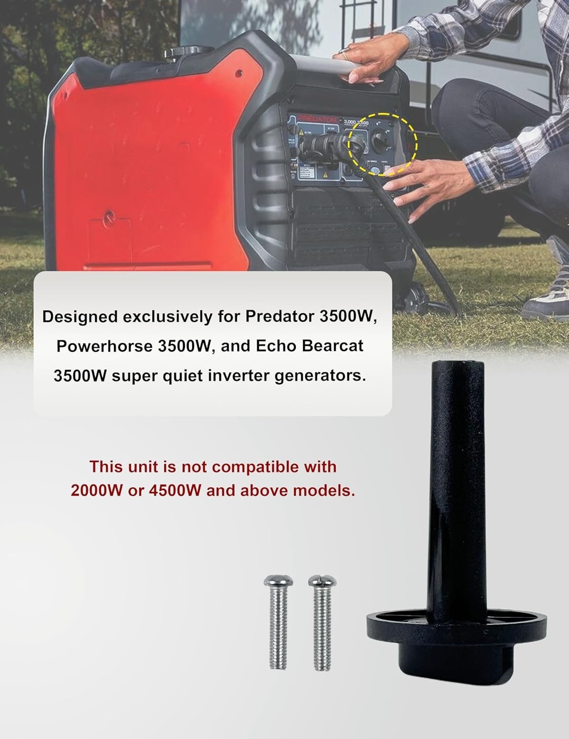 Run Choke Knob Switch for Predator 3500W Generators | Durable Replacement Kit