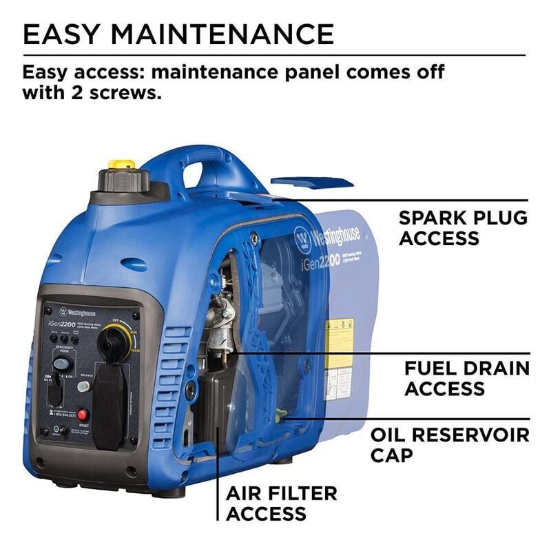 Westinghouse iGen2200 2200-W Super Quiet Portable Gas Powered Inverter Generator