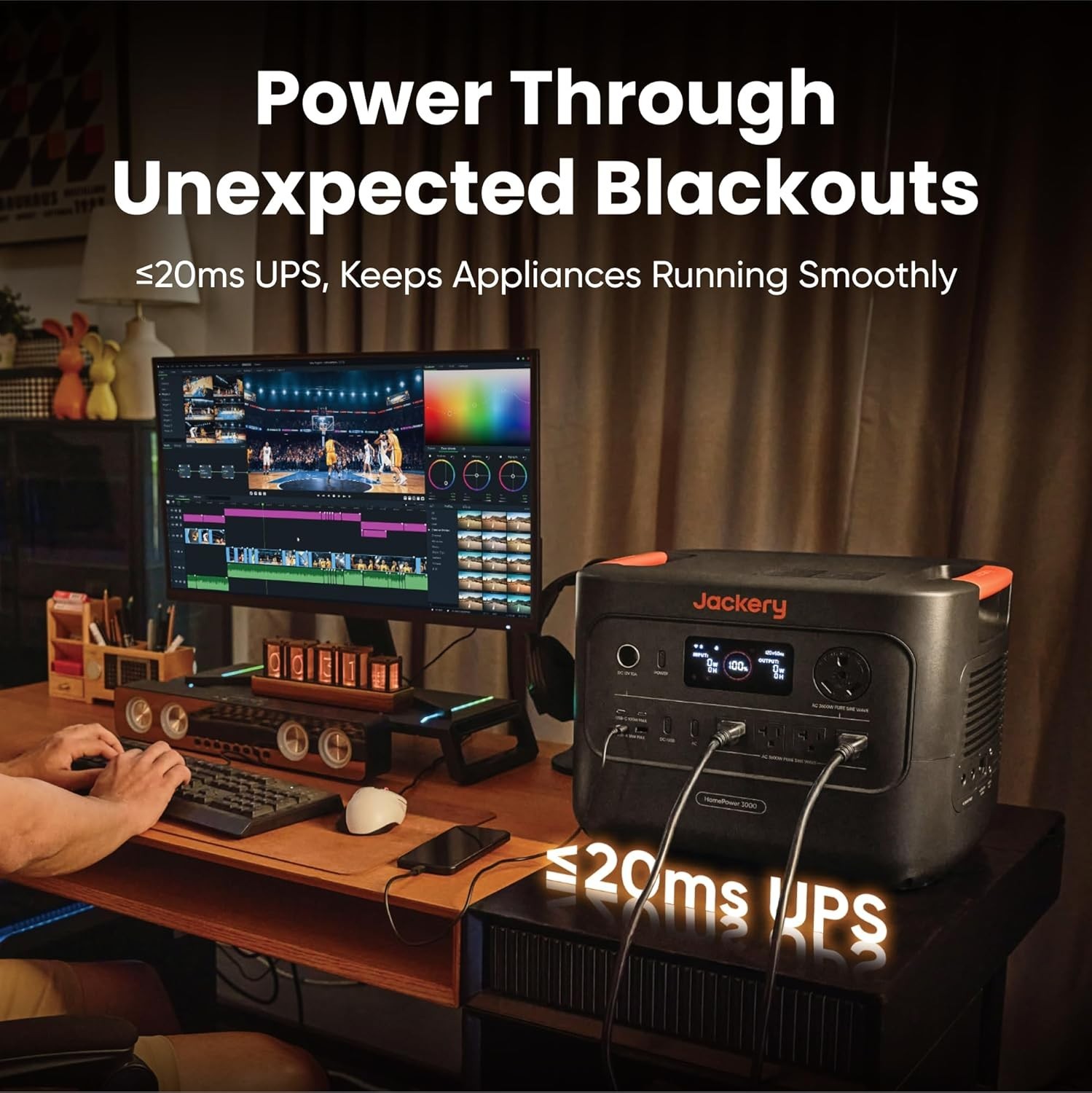 Jackery HomePower 3000 Portable Backup Power Station with 2x 200W Solar Panels