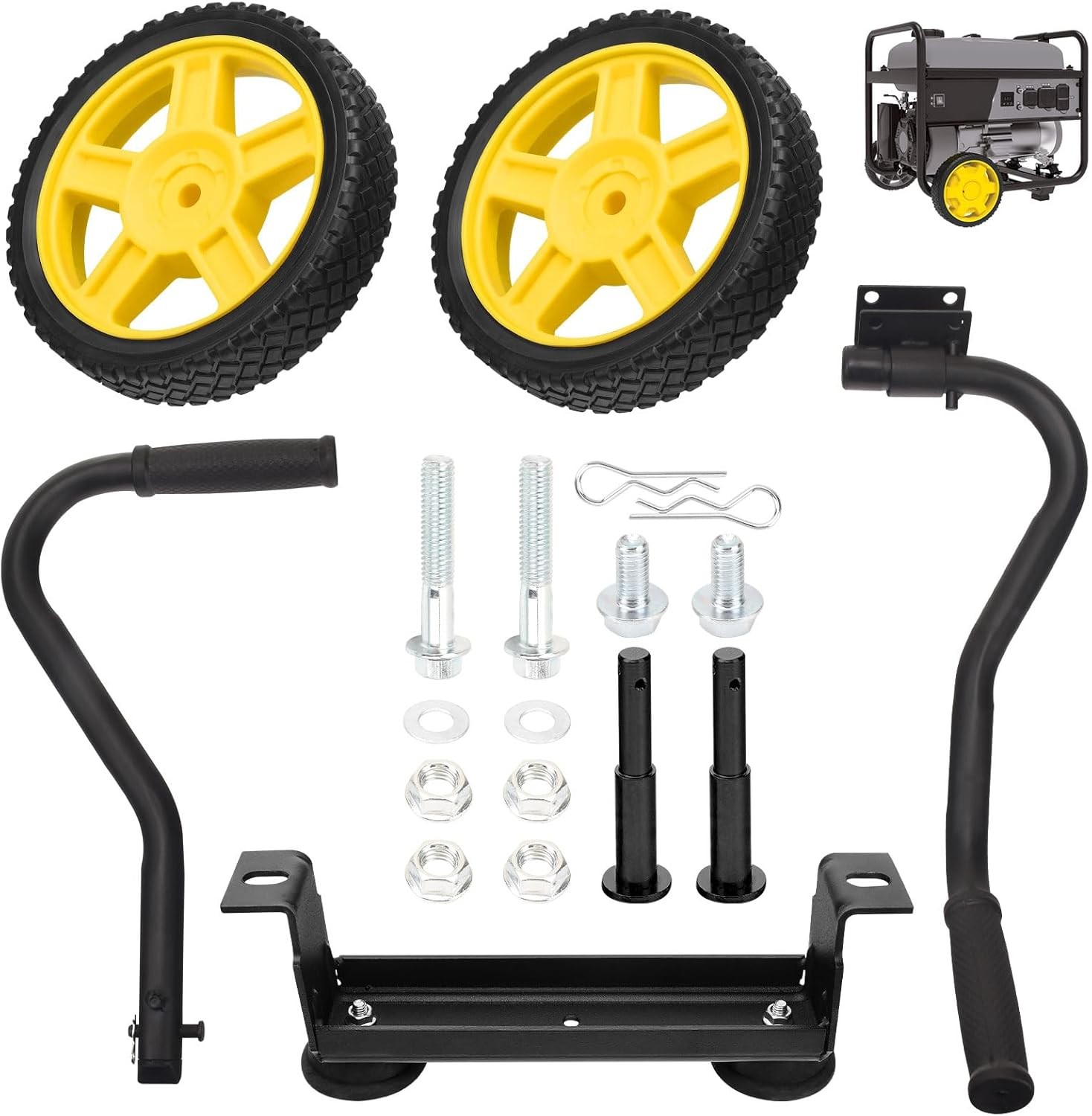 GENERATOR WHEEL KIT 40065 W/ FOLDING HANDLE AND TIRES FOR CHAMPION 2800-4750W W
