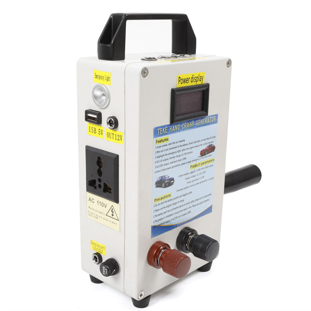 Emergency Survival Power Energy 150W Portable Manual Hand Crank Dynamo Generator