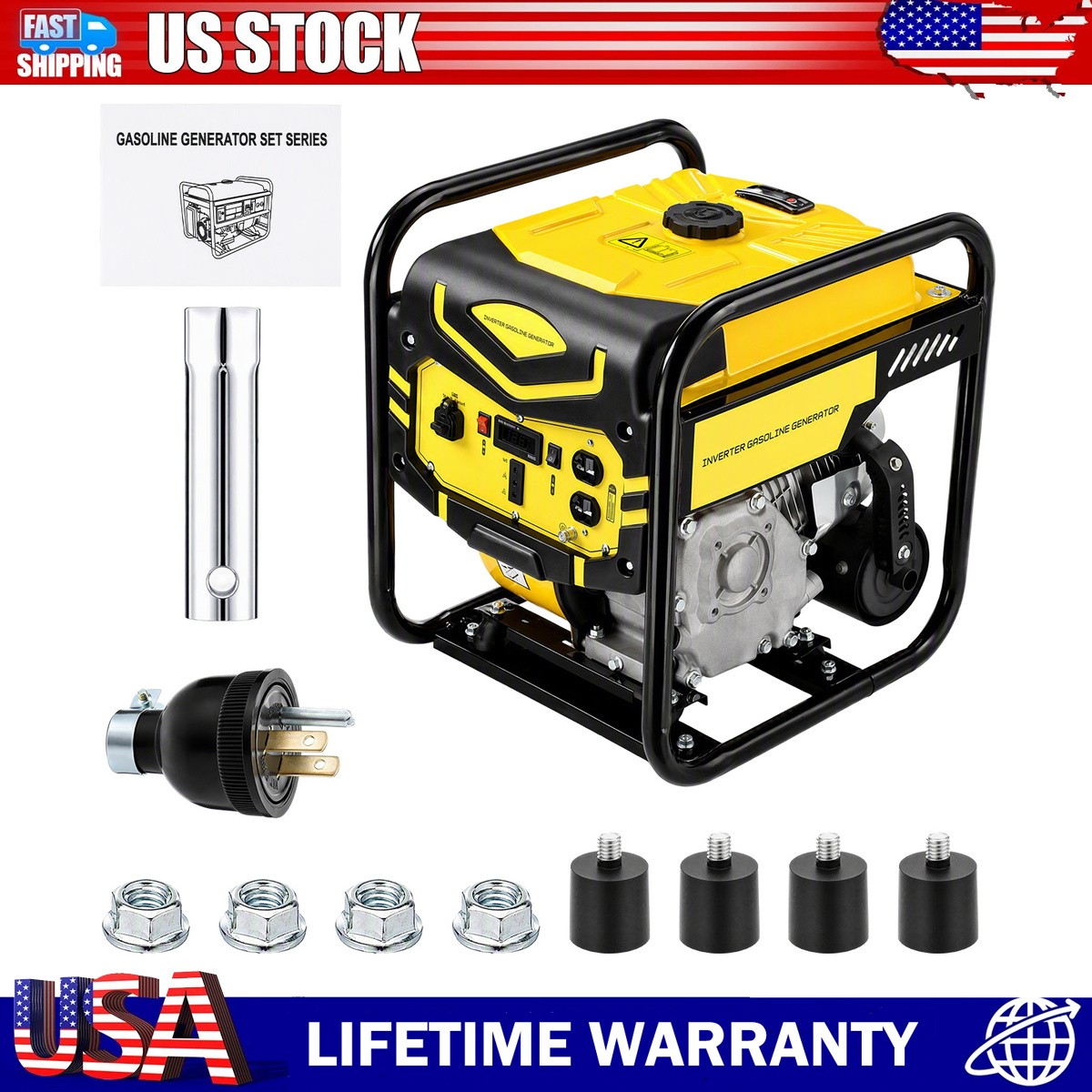 For Home Backup Recreation Quiet Inverter Generator Gasoline Powered 110V Outlet