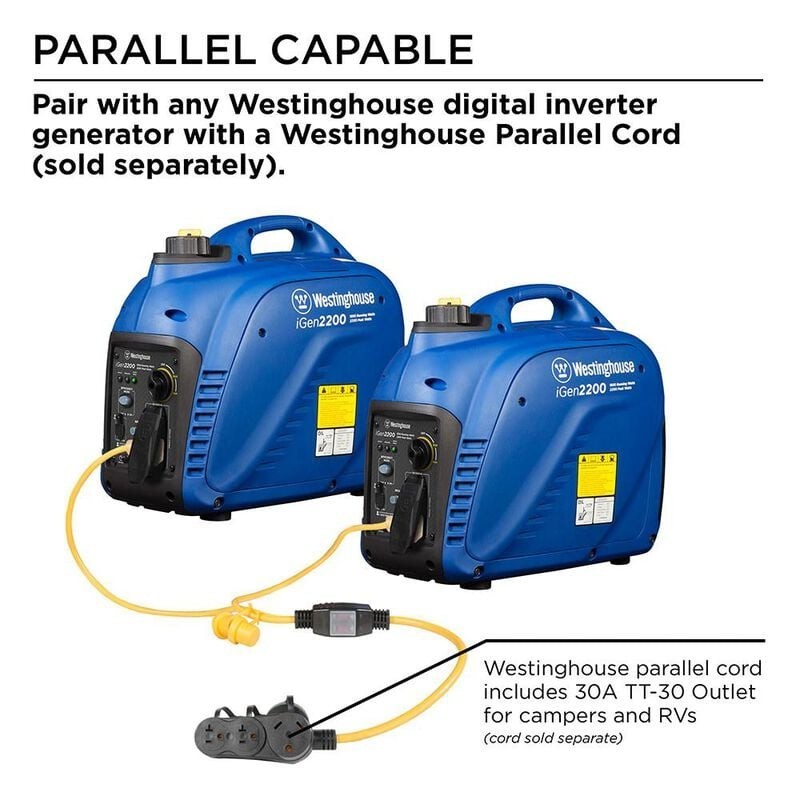 Westinghouse iGen2200 2200-W Super Quiet Portable Gas Powered Inverter Generator