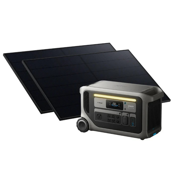 Anker SOLIX F3000 Black Portable Power Station with 2x 410W Rigid Solar Panel