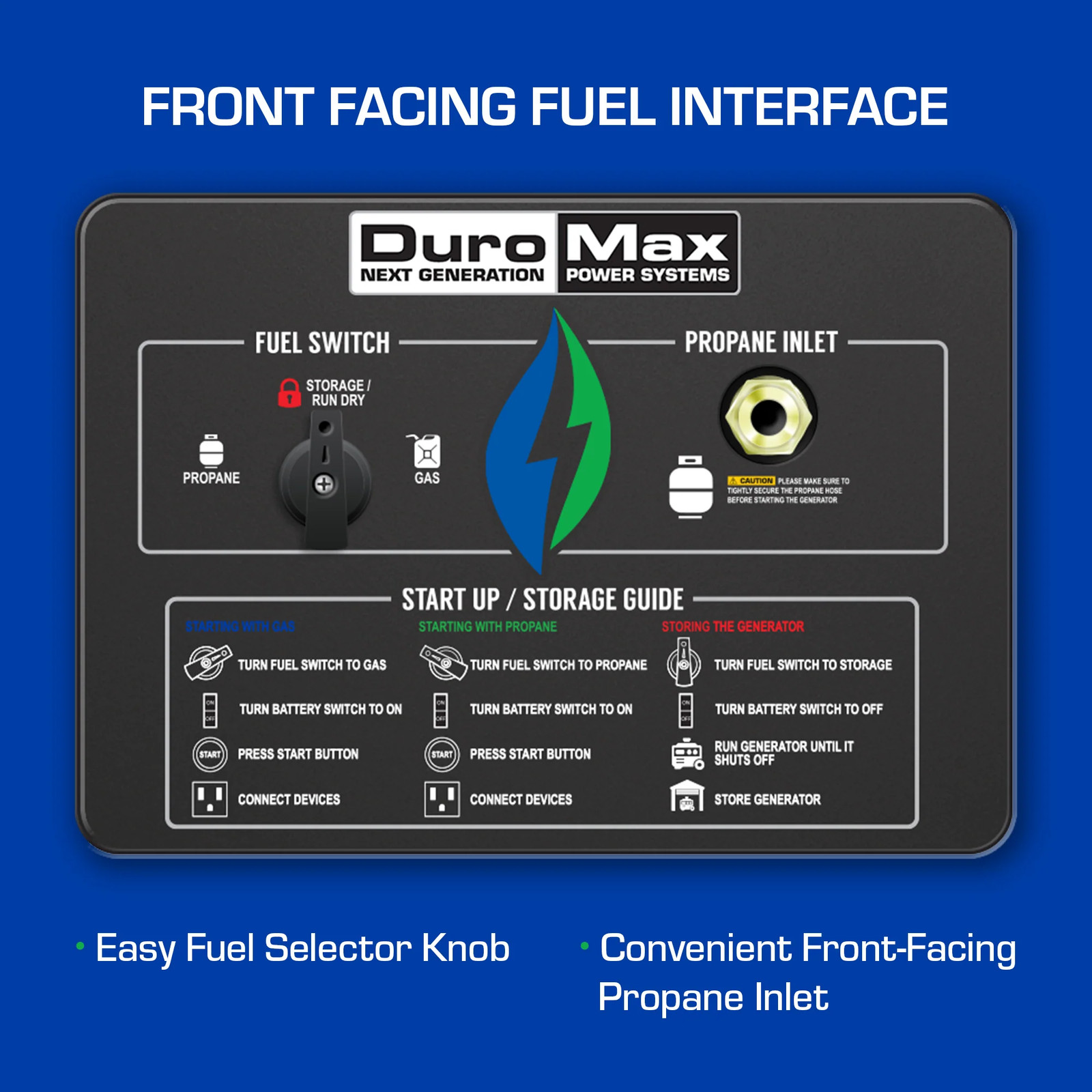 DuroMax XP13000EH 13,000 Watt Portable Dual Fuel Gas Propane Generator