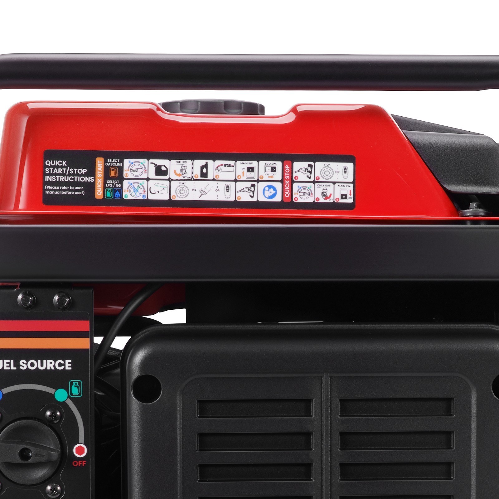 10500 Watt TriFuel Inverter Generator Electric Start Home Backup LP GAS Propane