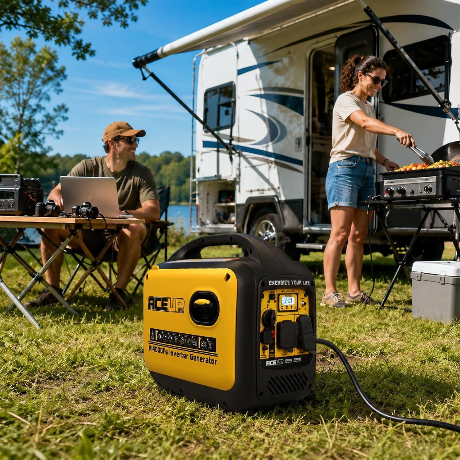 4000W Portable Inverter Generator lean Power ECO Fuel-Saving Fuel Efficient Ne’w