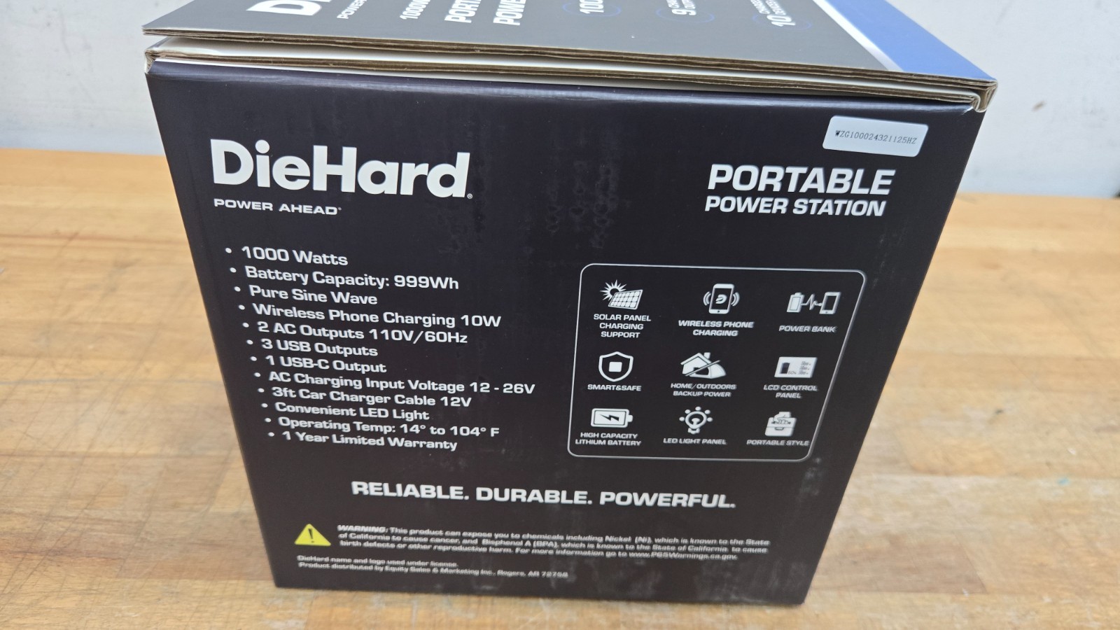 DieHard DH-20003-01, 1000W Portable Power Station Mobile Power Supply