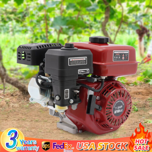 7.5 HP 212cc Pull Start Horizontal Gas Powered Engine Go Kart Gas Engine Motor