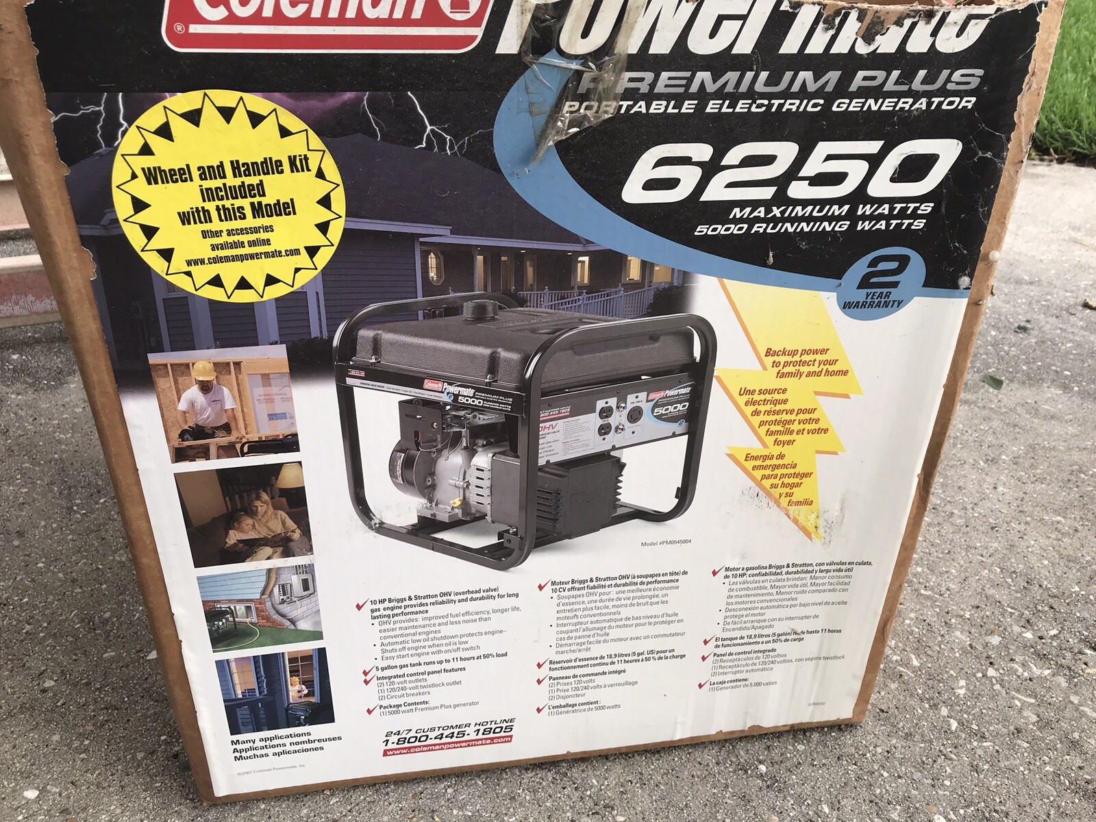 Coleman Powermate Premium Plus 5000 Gas Generator -Cash Only – *Local Pickup”