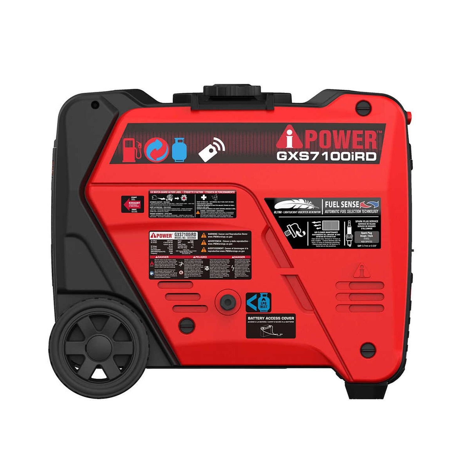 GENERATOR INVERTER PORTABLE HOME PROPANE DUAL FUEL GAS BACKUP A IPOWER 7100W NEW