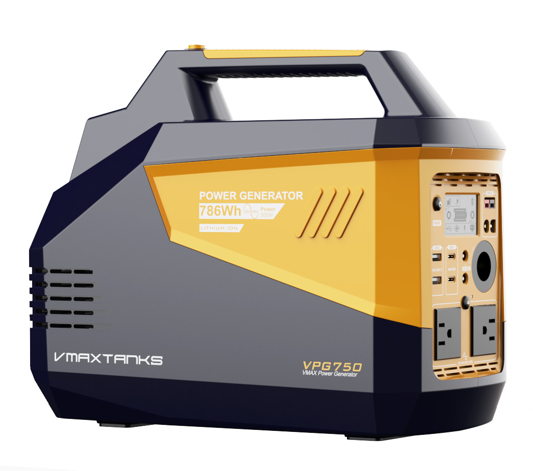 Portable Power Station VMAX VPG750 + Charger 786Wh for camping, outages