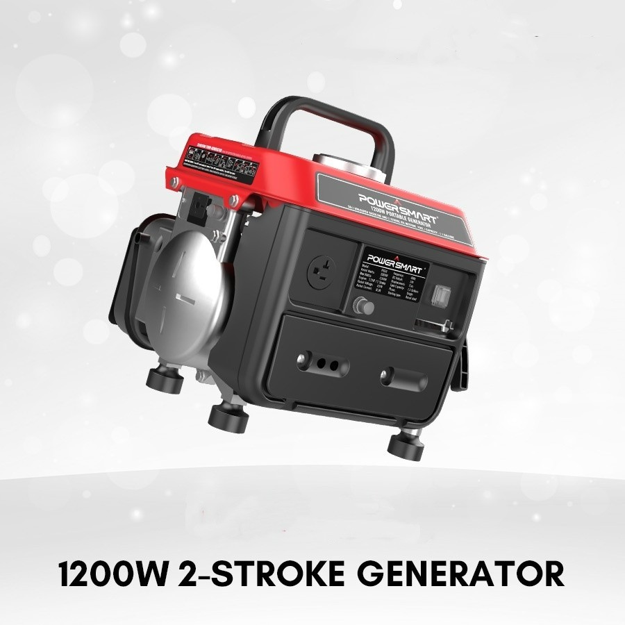 PowerSmart 1200W Gas Generator, 71cc, 120V AC Output, 5H Runtime, Outdoor Use