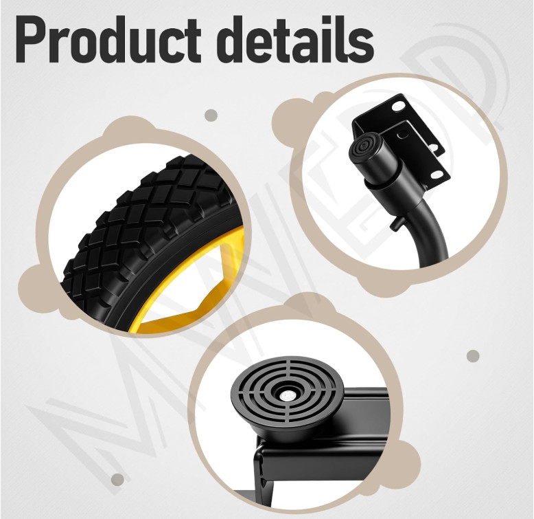 Portable Wheel Kit Folding Handle, Flat Tires for Champion Generators 2800-4750