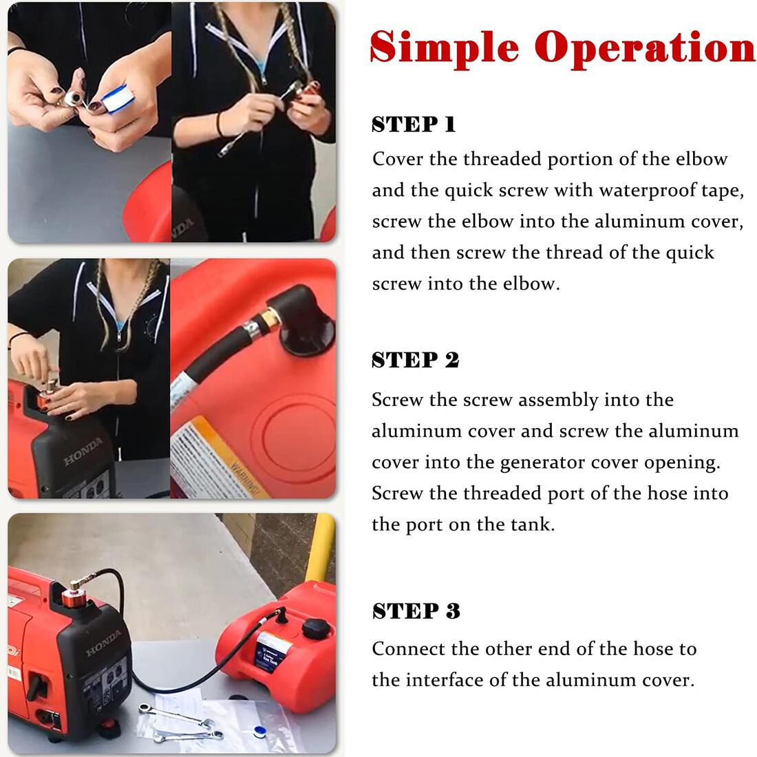 HND1.2CS I Single System Clam Kit Extended Run For Honda EU1000i/2000i Generator