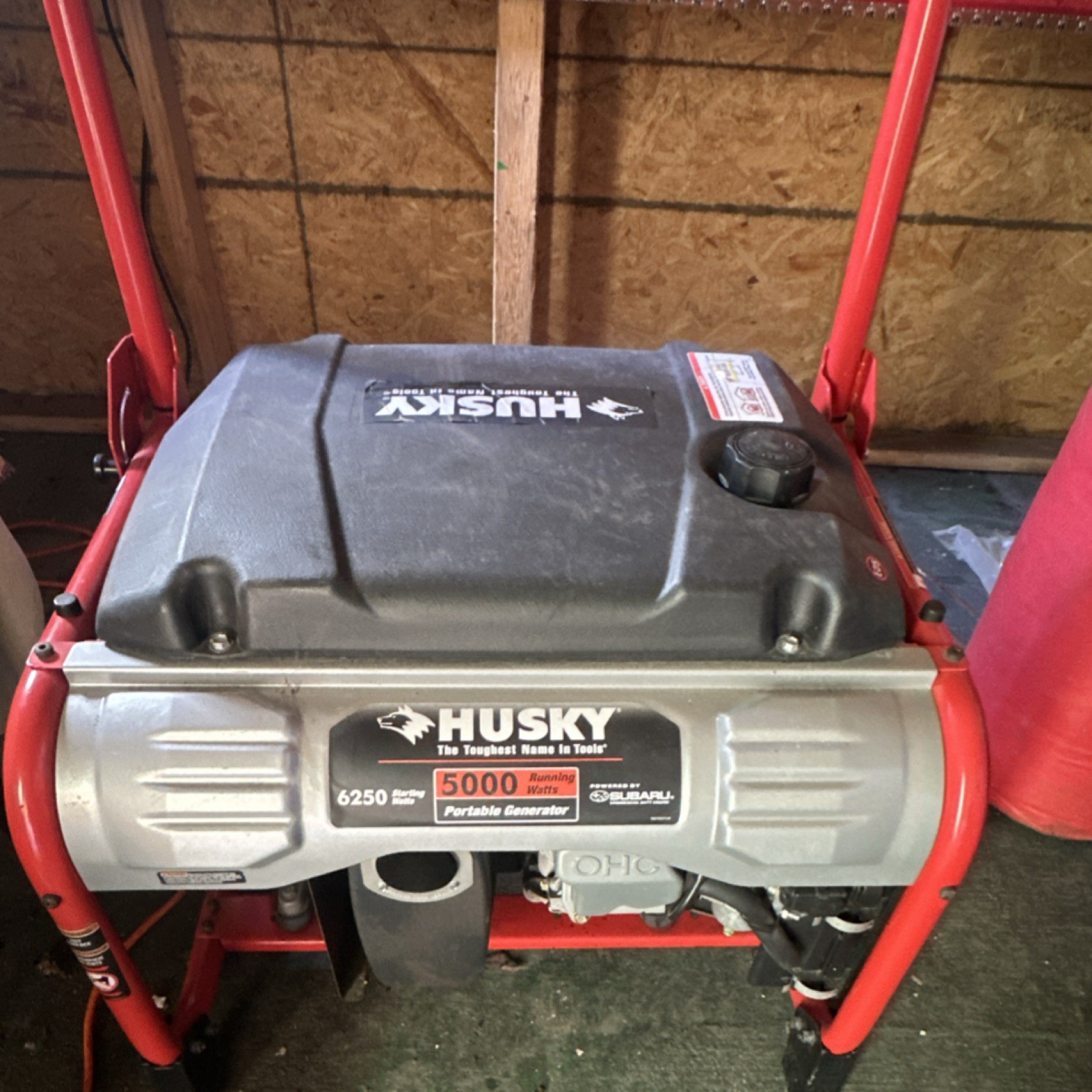 Husky Portable Generator 5000 Running Watts 6250 Starting Watts 2 x 120 V x 240