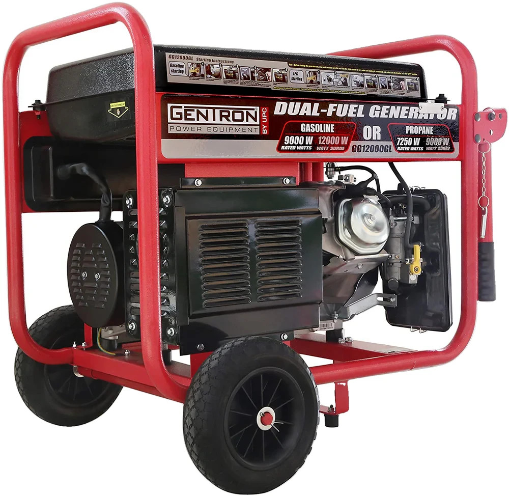 GENTRON ELITE DUAL FUEL 12KW GENERATOR GG1200GLCS 459cc POWERTRAIN GAS / PROPANE