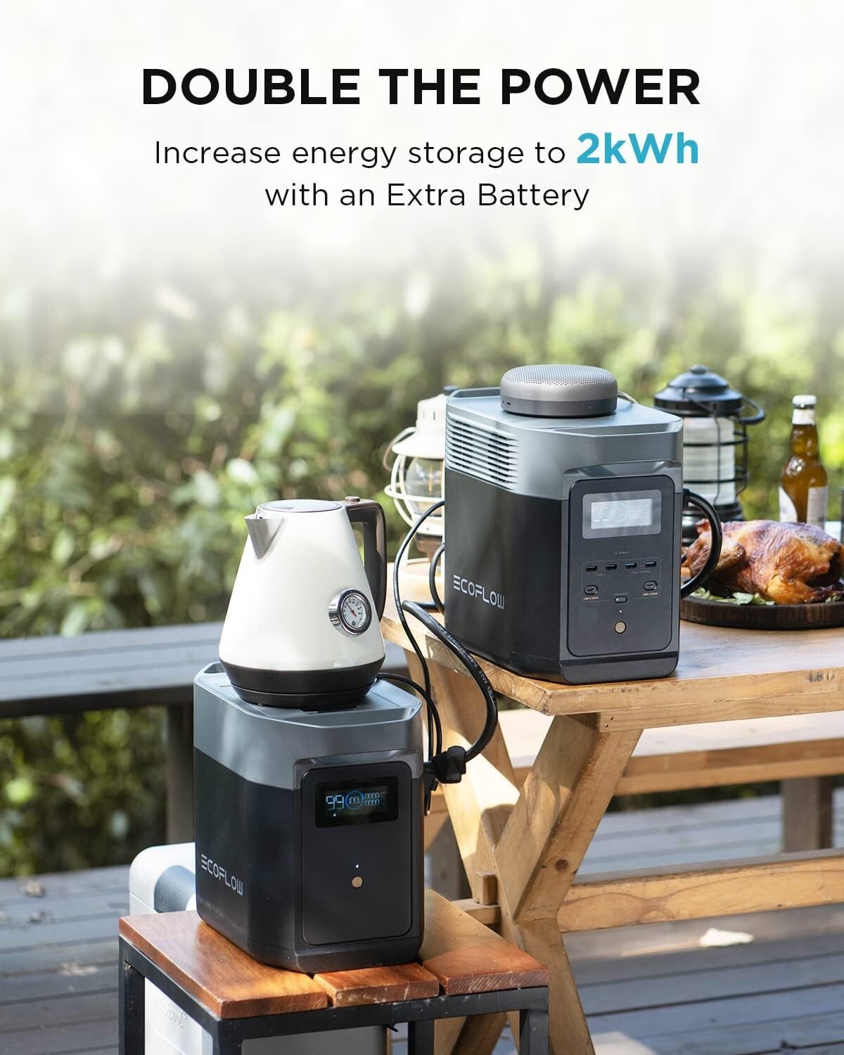 EcoFlow DELTA 2 Smart Generator Extra Battery 1024Wh for Outdoor, RV, LiFePO4