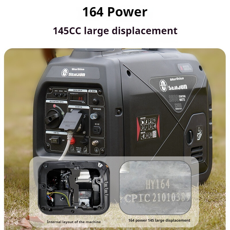 Silent Inverter Generator Set 220V Gasoline Home Outdoor Stall Camping Portable
