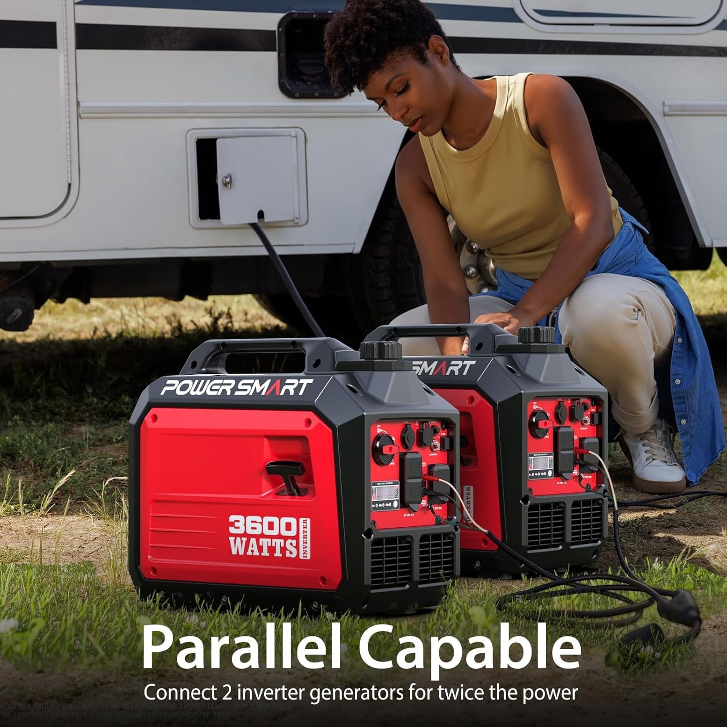 Inverter Generator 3600W Portable Gas RV Camping Quiet 30A Home Use