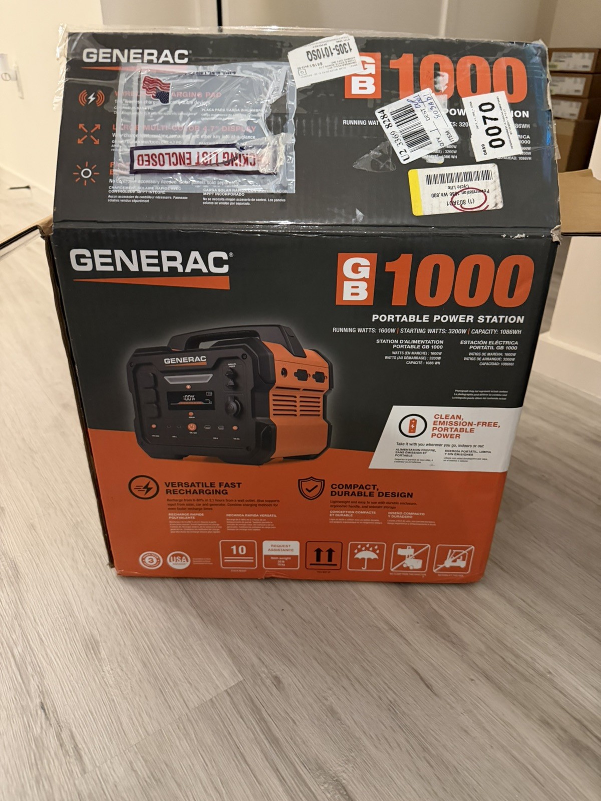 Generac GB1000 Portable Power Station G0080250 Used