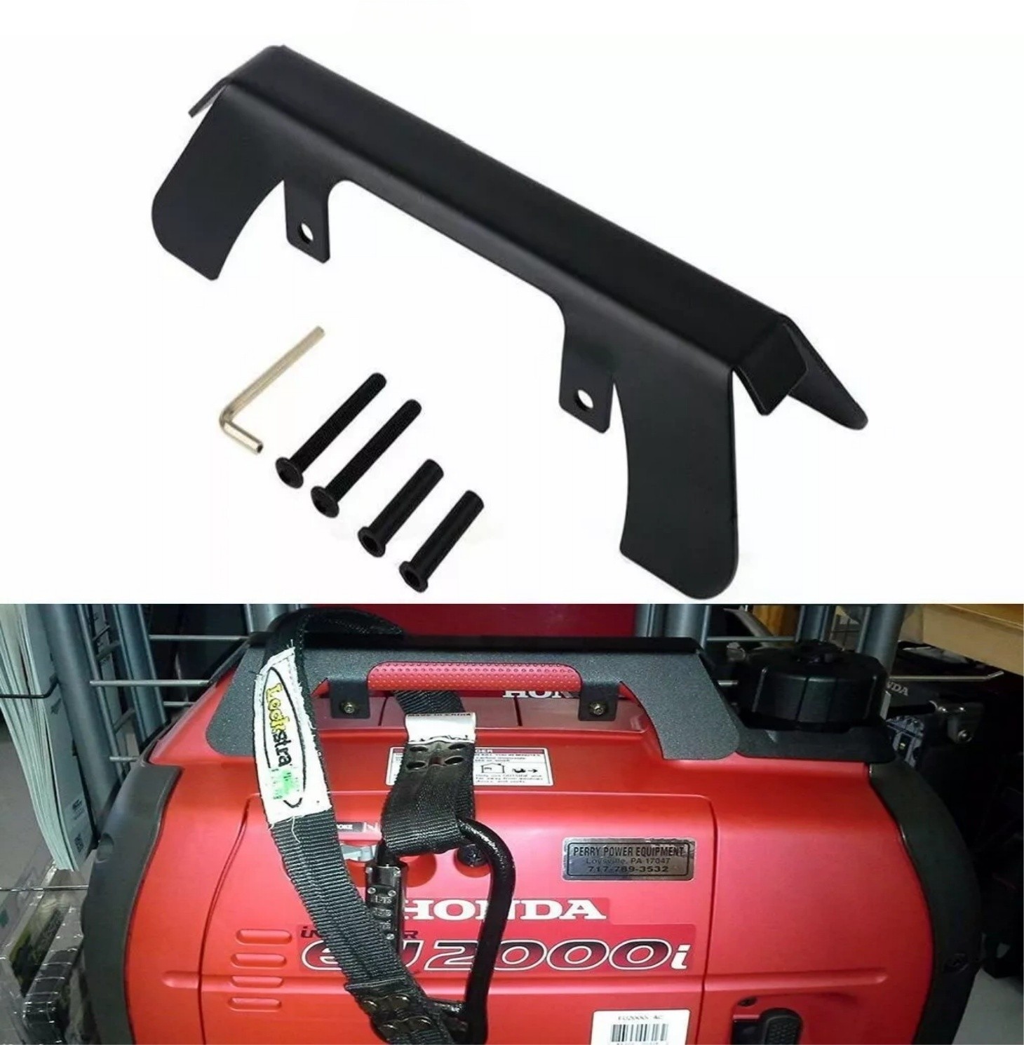 Black Anti-Theft Generator Security Bracket for Honda Generator EU2200i EU2000i