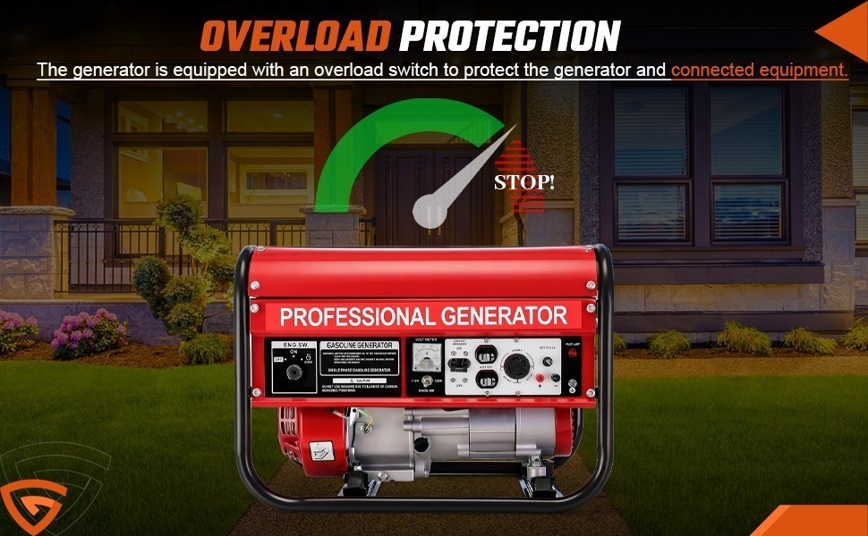5000W Portable Inverter Generator Gas Powered Quiet for Home Backup Construction