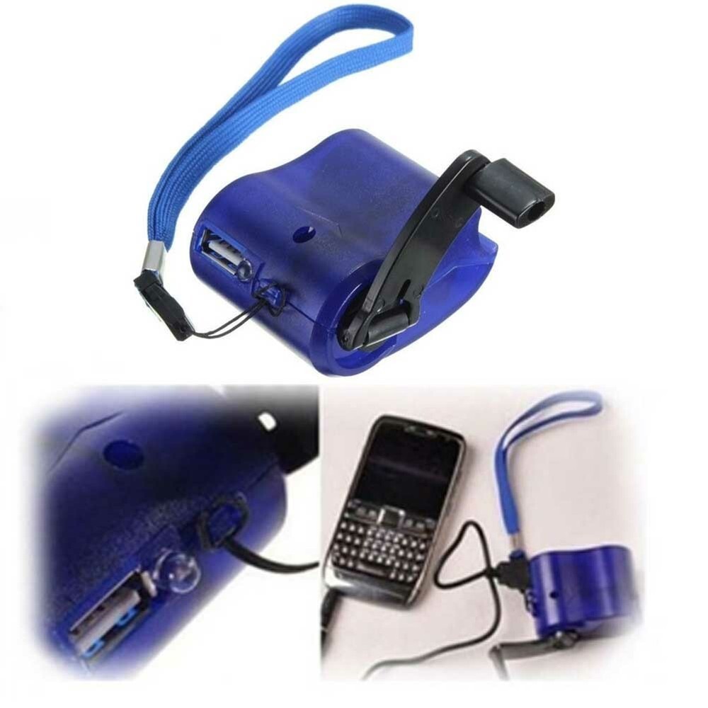 USB Hand Crank Power Phone Charger Manual Charging Dynamo Generat Emergency New