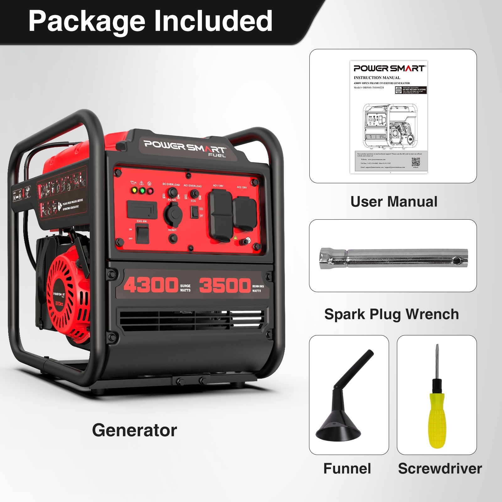 PowerSmart 4400W Generator for Camping, RV & Power Outage