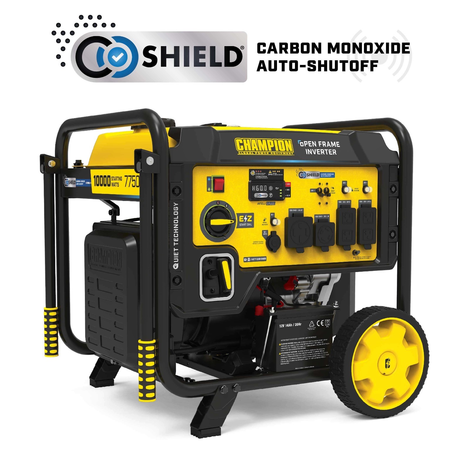 201240-Champion 10,000w Electric Start Open Frame Inverter Generator w/ CO-NEW