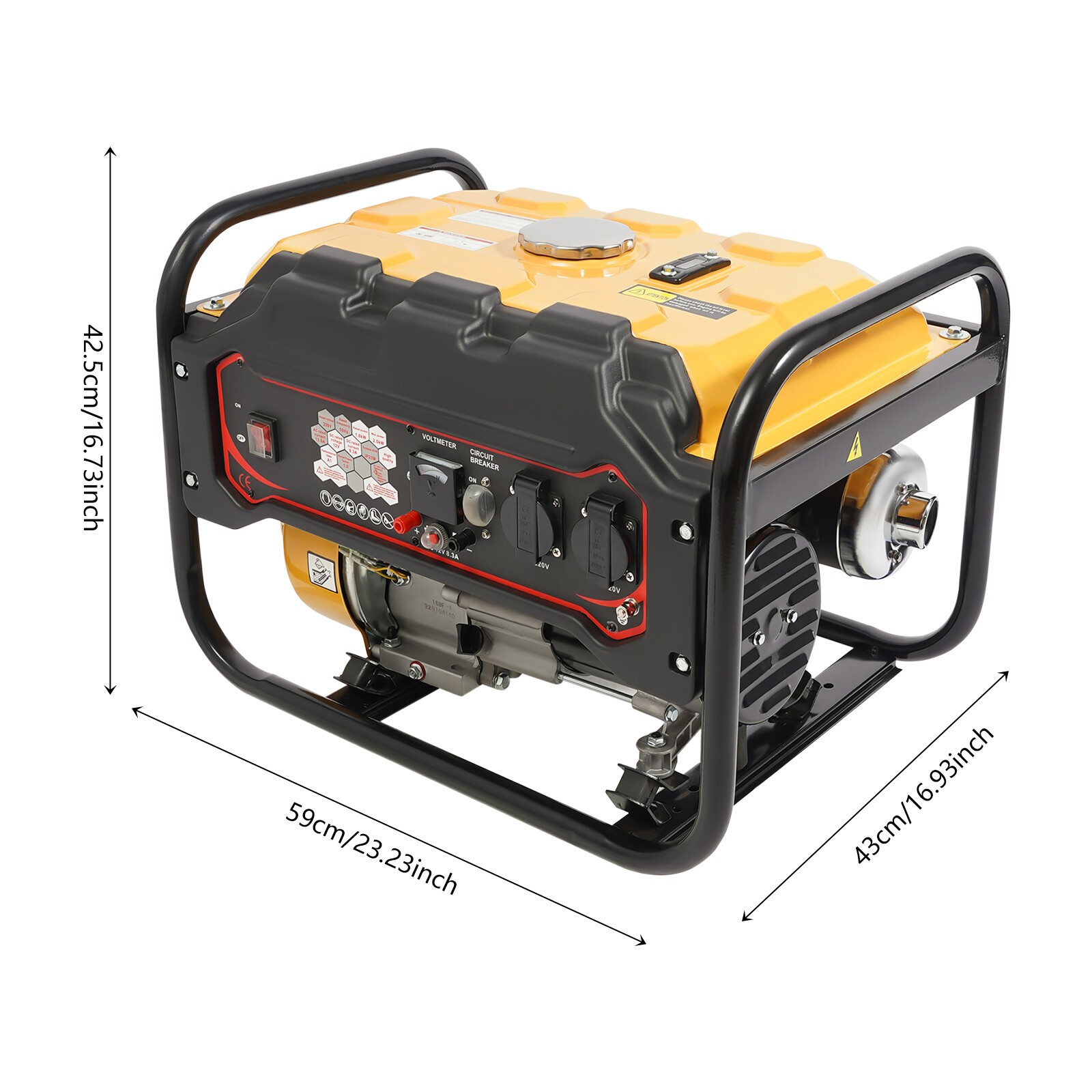 1.8KW 6.5HP 4-Stroke Gasoline Generator Single Cylinder Portable Power Generator