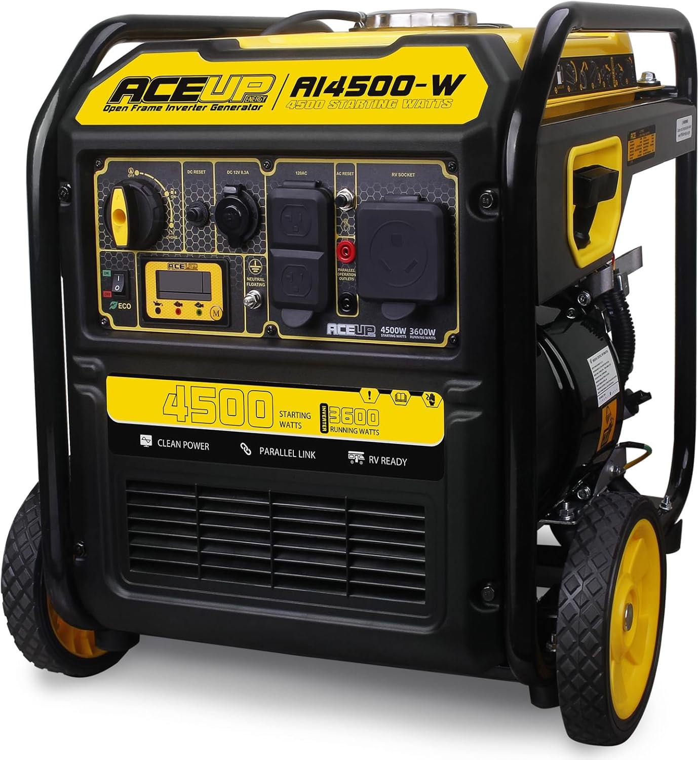 Aceup Energy 4500 Watt Gas Powered Generator, Inverter Portable Generator 223Cc