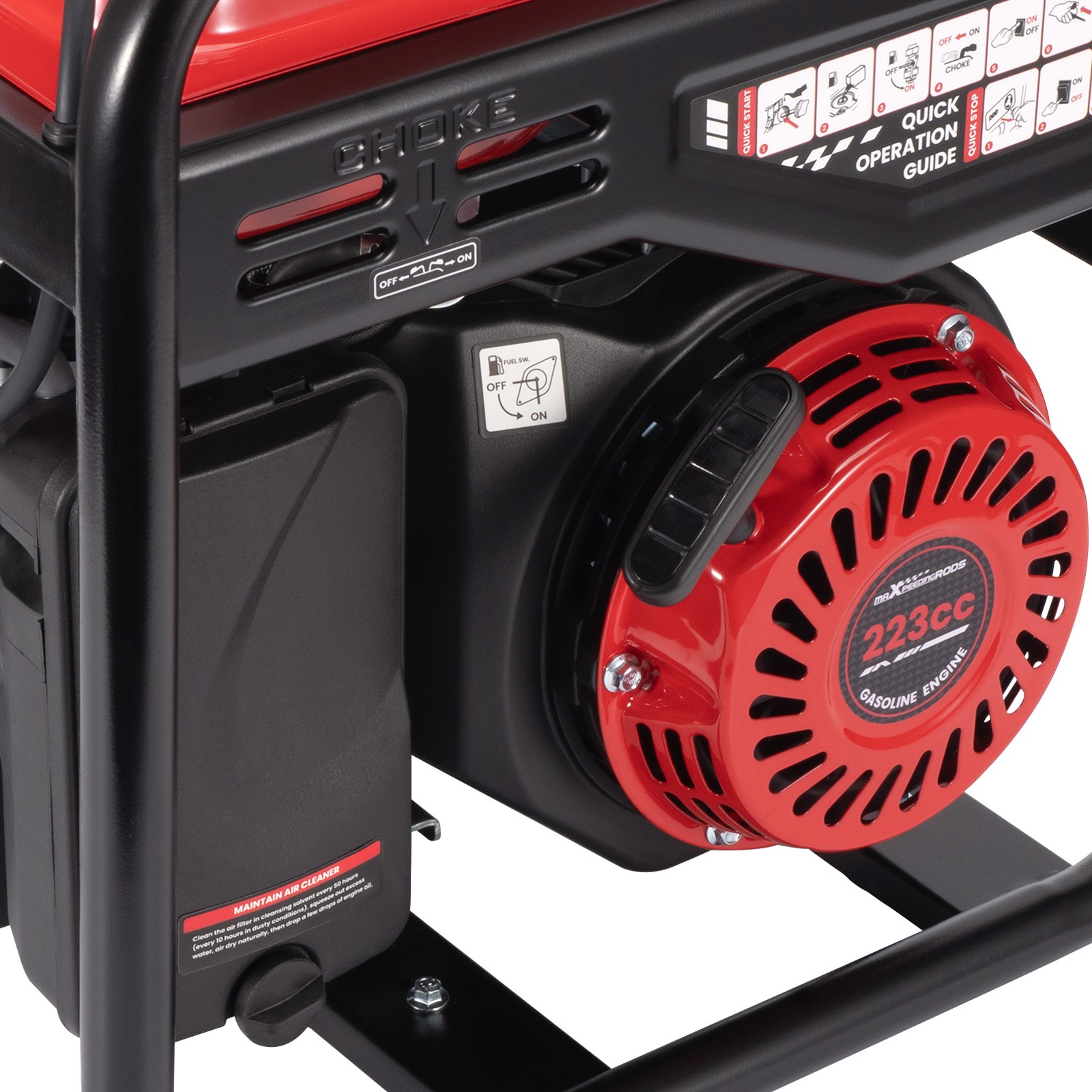 3500W Running Portable Generator Gas Powered Inverter 8.5Hr Runtime USB Outlets