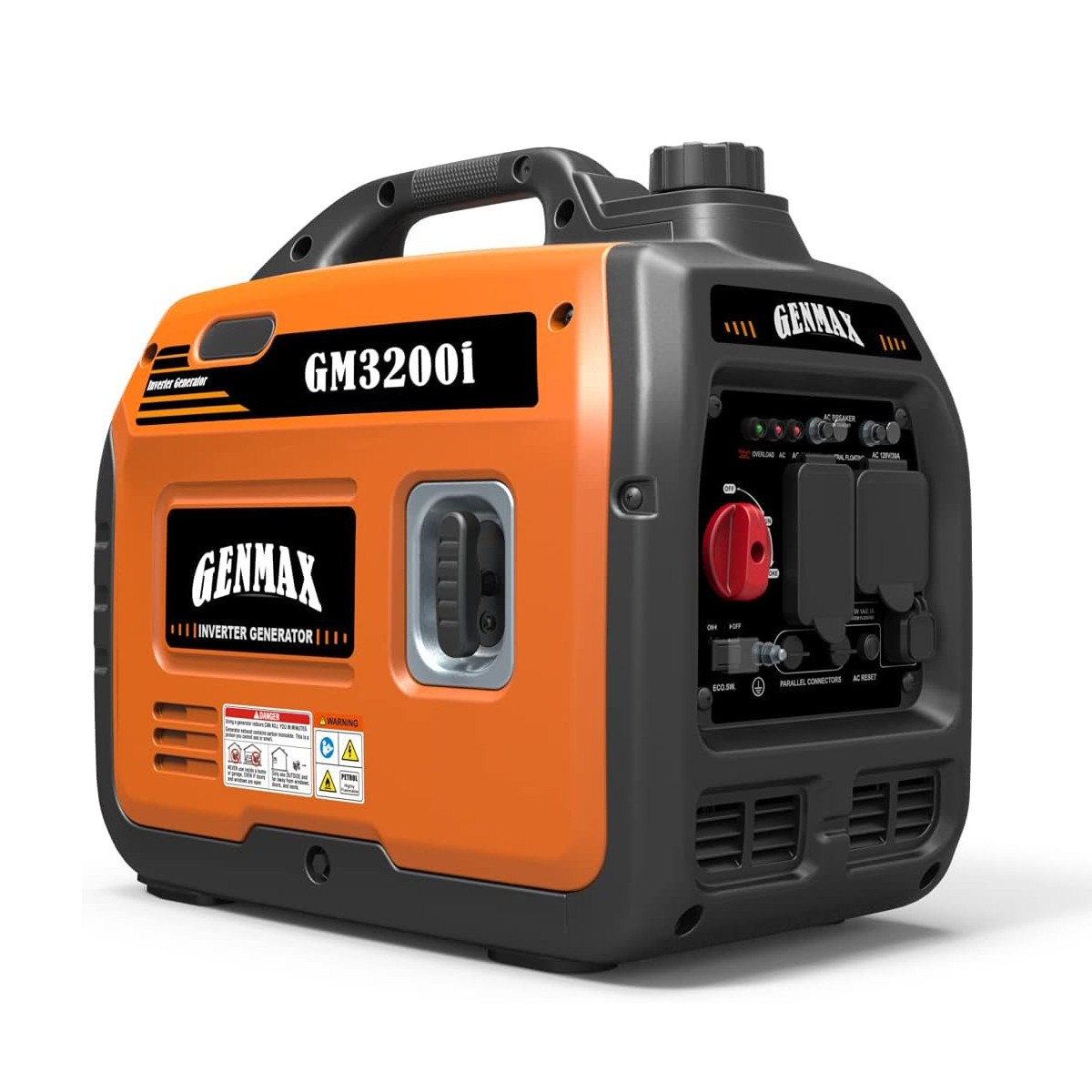 GENMAX Generator,3200W Ultra-Quiet Gas Engine & RV Ready, EPA Compliant, Eco-M
