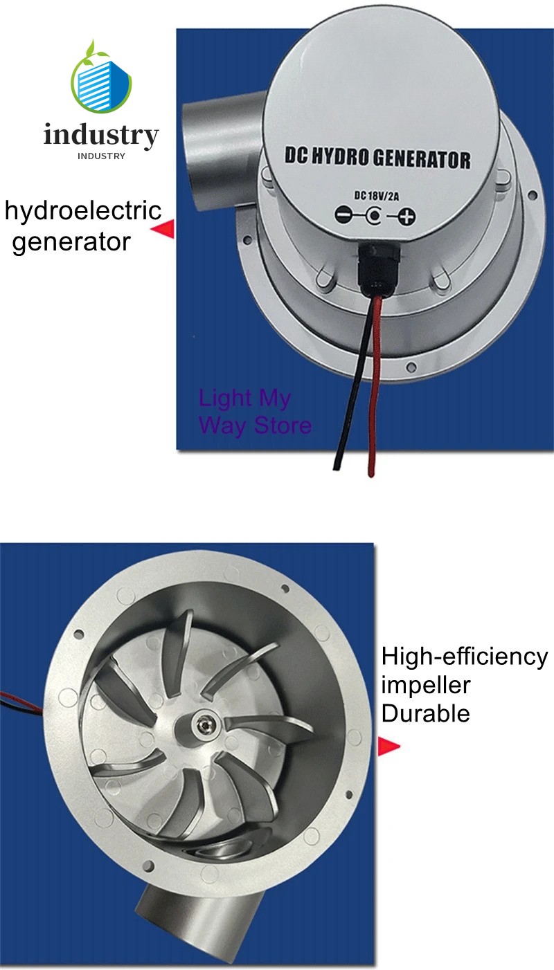 12V Portable Water Turbine High Efficiency Brushless DC Micro Hydro Generator