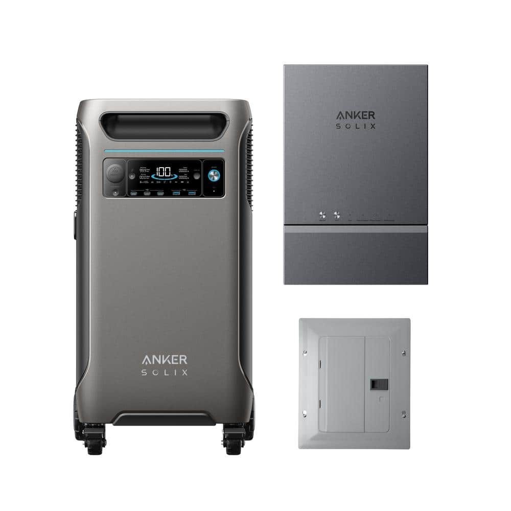 Anker SOLIX F3800 Wi-Fi 240V Solar Generator with Home Power Panel & Subpanel