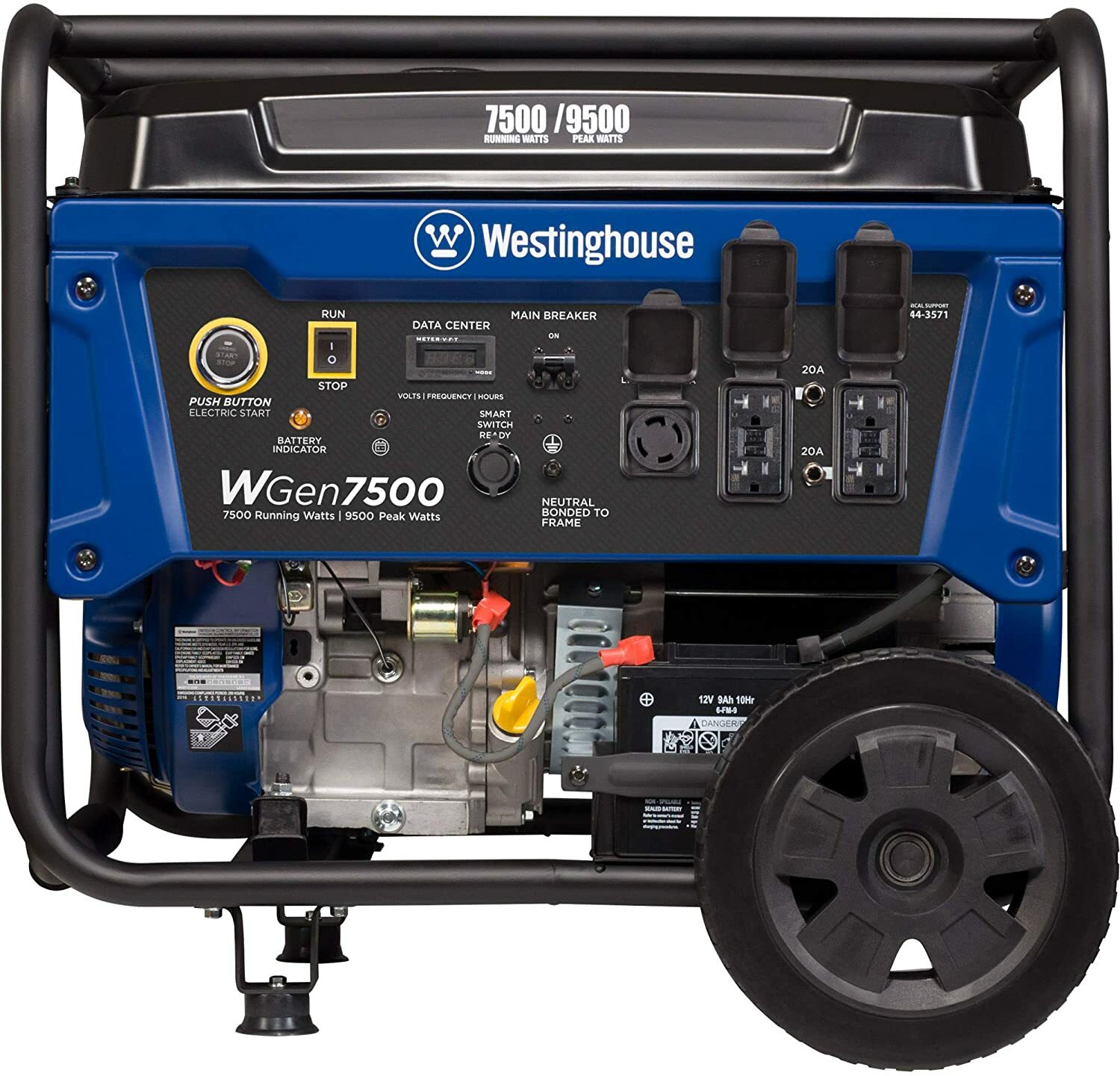 Westinghouse 9,500-W Portable RV Ready Gas Powered Generator with Remote Start