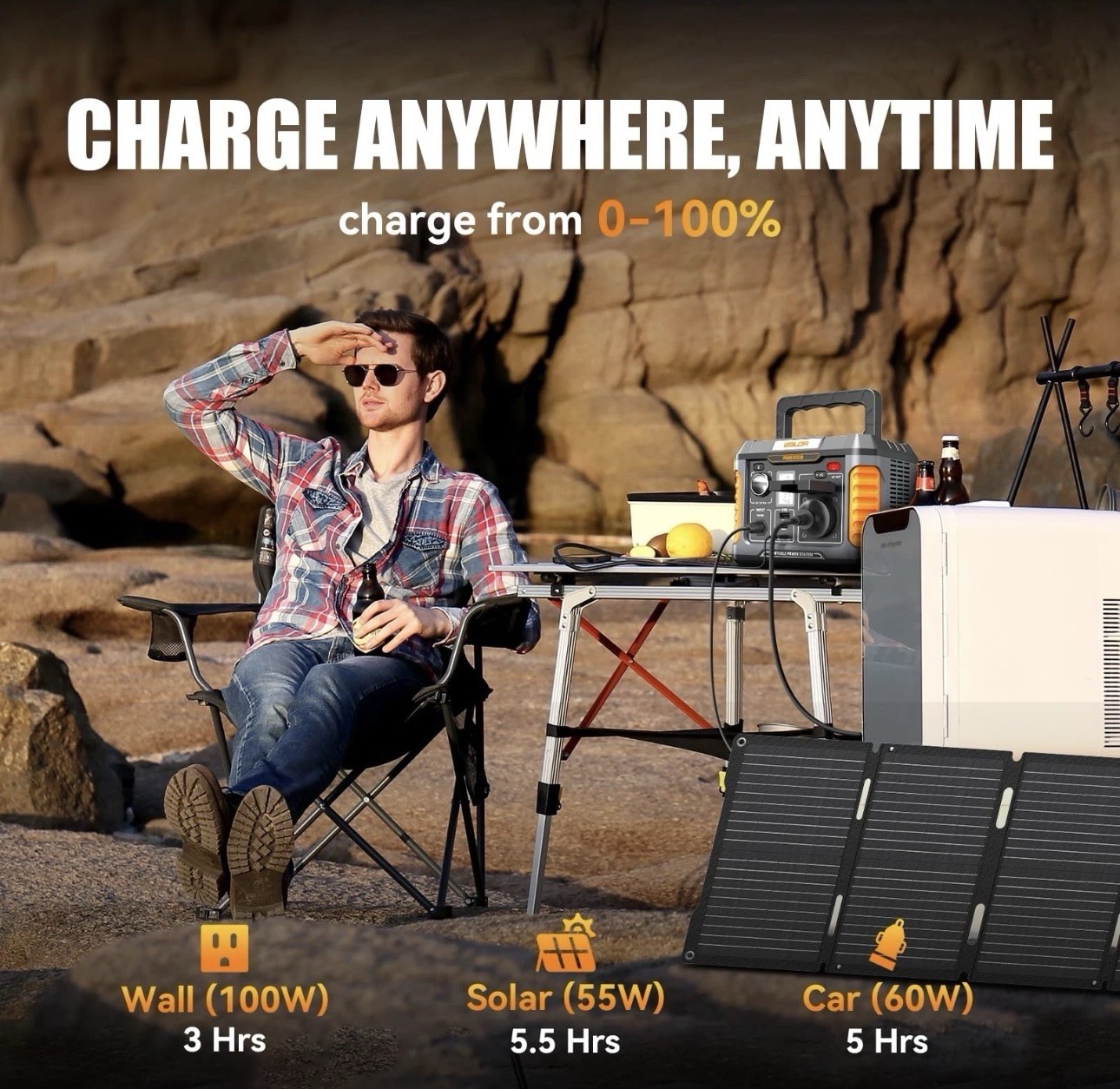 New Portable Station 330W 660W Peak Generator 288Wh Solar Power Bank Wireless