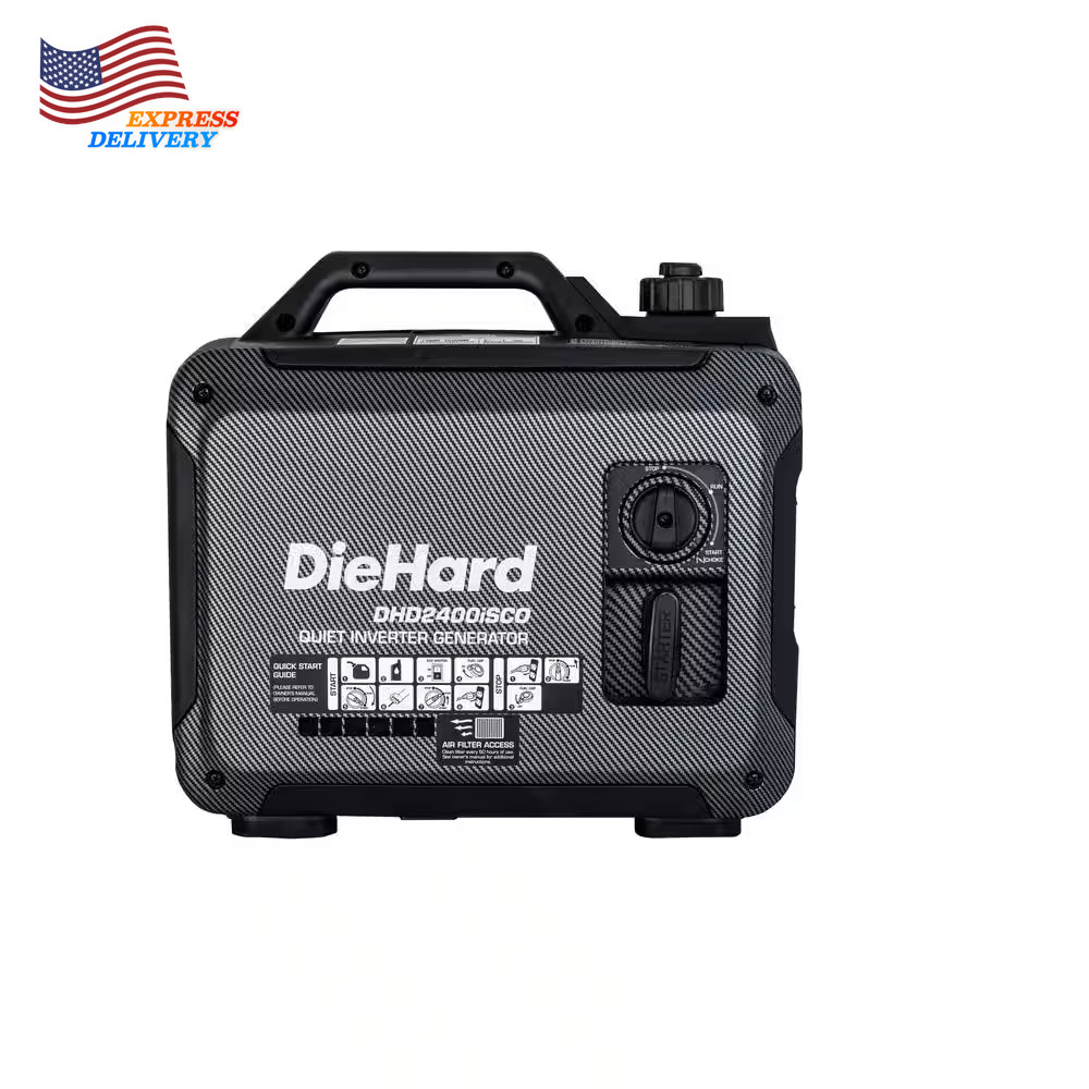 2400-Watt Recoil Start Portable Gasoline Powered Inverter Generator w/CO Alert