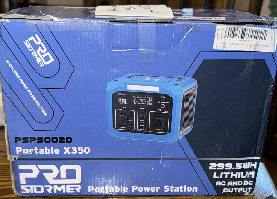 ProStormer PSPS002D Portable X350 Portable Power Station Open Box