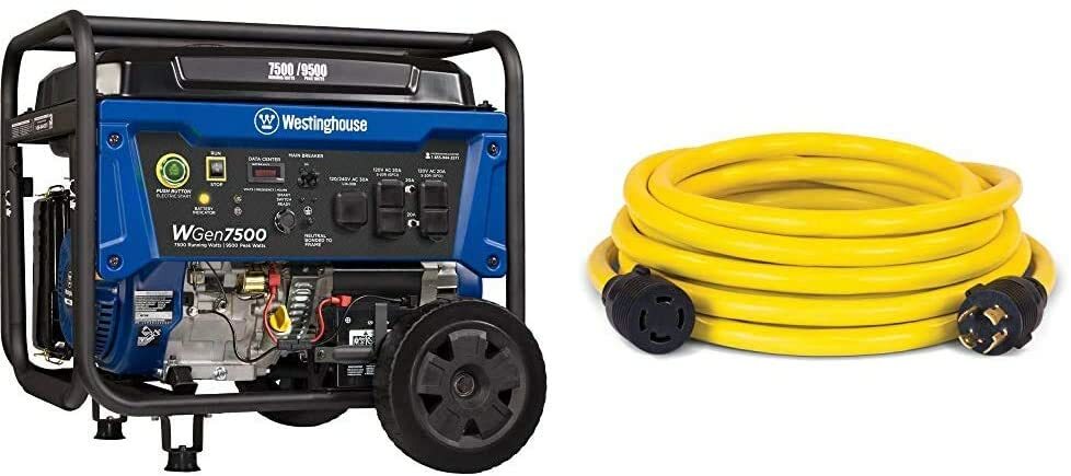 WESTINGHOUSE WGEN7500 Remote Start W 250V 30A Champion Cord HOME STANDBY PACKAGE